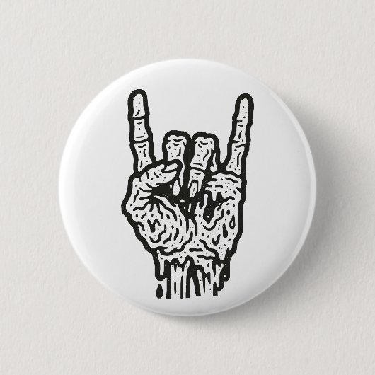 Badge Rond 5 Cm Rock zombie (Devant)