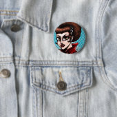 Badge Rond 5 Cm Rockabilly (En situation)