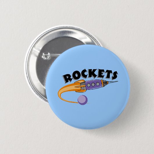 Badge Rond 5 Cm Rocket (Devant & derrière)
