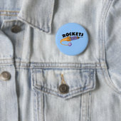 Badge Rond 5 Cm Rocket (En situation)