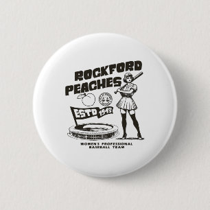 Badge Rond 5 Cm Rockford Peaches Women's Bysebyll Team 1943 - Copi