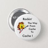 Badge Rond 5 Cm Rockin le chemin de la cachette à la cachette ! (Devant & derrière)