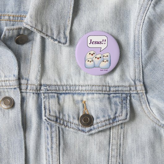 Badge Rond 5 Cm Rocks Déclare Son Nom (En situation)
