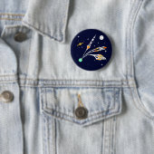 Badge Rond 5 Cm Rocks spatiaux (En situation)