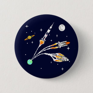 Badge Rond 5 Cm Rocks spatiaux
