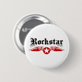 Badge Rond 5 Cm Rockstar (Devant & derrière)