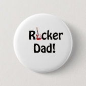 Badge Rond 5 Cm Rockstar Papa (Devant)