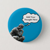 Badge Rond 5 Cm Rodin's Thinker (Devant)