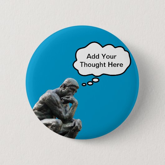 Badge Rond 5 Cm Rodin's Thinker (Devant)