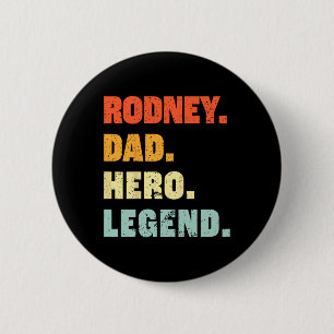 Badge Rond 5 Cm Rodney Papa Hero Legend Personnalisé Nom Fa