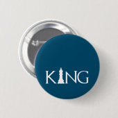 Badge Rond 5 Cm roi avec pièce d'échecs king (Devant & derrière)