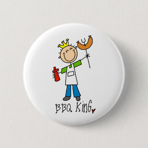 Badge Rond 5 Cm Roi de BBQ