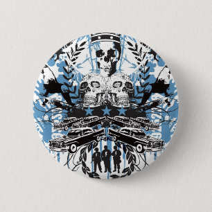 Badge Rond 5 Cm Roi de crâne