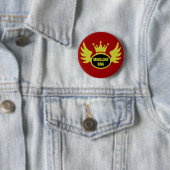 Badge Rond 5 Cm Roi de généalogie (En situation)