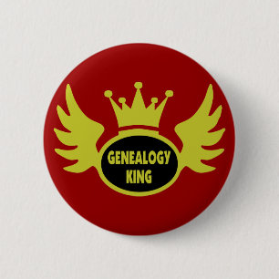 Badge Rond 5 Cm Roi de généalogie
