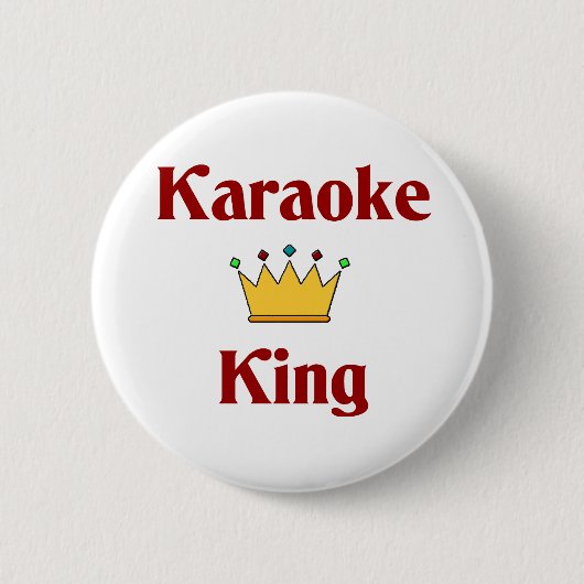 Badge Rond 5 Cm Roi de karaoke (Devant)