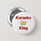 Badge Rond 5 Cm Roi de karaoke (Devant & derrière)