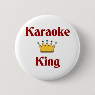 Badge Rond 5 Cm Roi de karaoke