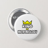 Badge Rond 5 Cm Roi de la microbiologie (Devant & derrière)