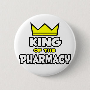 Badge Rond 5 Cm Roi de la pharmacie