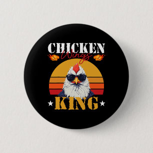 Badge Rond 5 Cm Roi de l'aile de poulet Rétro Sunset Byrbeque Buff