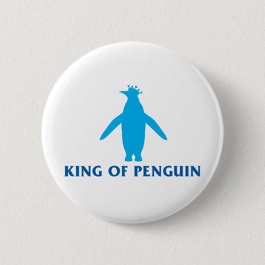 Badge Rond 5 Cm Roi de Pingouin (Devant)