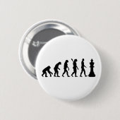 Badge Rond 5 Cm Roi d'échecs d'évolution (Devant & derrière)