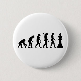 Badge Rond 5 Cm Roi d'échecs d'évolution