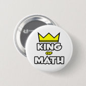 Badge Rond 5 Cm Roi des maths (Devant & derrière)