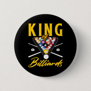 Badge Rond 5 Cm Roi Du Billard Billard Billard Billard Cue En Rack