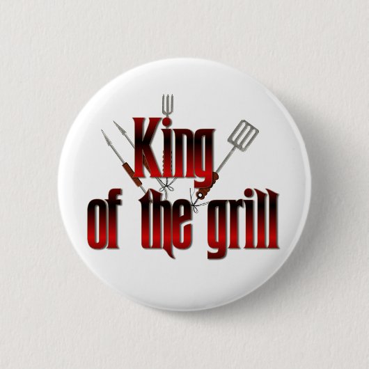 Badge Rond 5 Cm Roi du gril (Devant)
