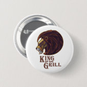 Badge Rond 5 Cm Roi du Grill (Devant & derrière)