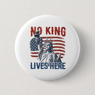 Badge Rond 5 Cm Roi Libre Depuis 1776 Aucun Rois En Amérique