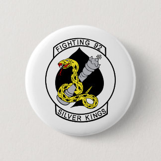 Badge Rond 5 Cm Rois VF-92 argentés