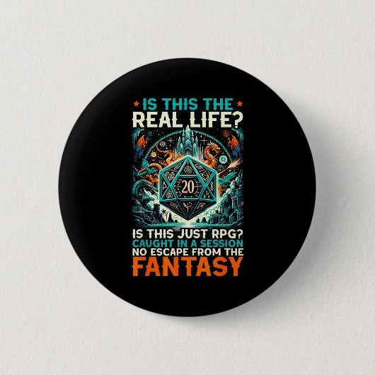 Badge Rond 5 Cm Role Playing Game Rpg Master D20 Tabletop Funny Rp (Devant)