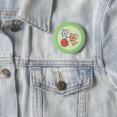 Badge Rond 5 Cm Rollage Anime Tuffy et Jerry Apple (En situation)