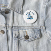 Badge Rond 5 Cm Roller Derby Skate - Sky Blue (En situation)