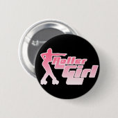 Badge Rond 5 Cm Roller Girl 80s (Devant & derrière)