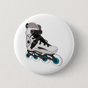 Badge Rond 5 Cm Rollerblades Rollerskates Inline Patins Art