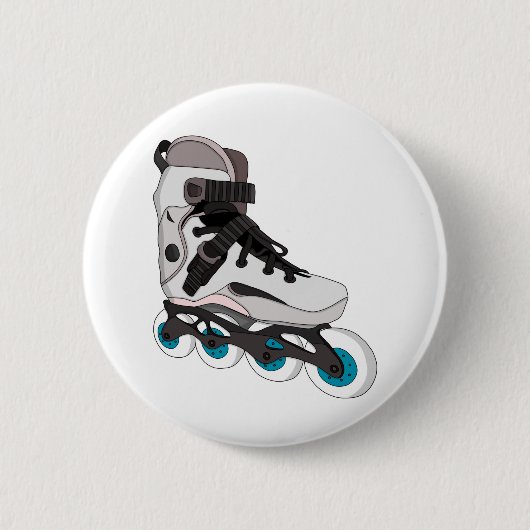 Badge Rond 5 Cm Rollerblades Rollerskates Inline Patins Art (Devant)