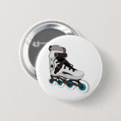 Badge Rond 5 Cm Rollerblades Rollerskates Inline Patins Art (Devant & derrière)