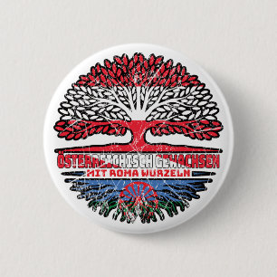 Badge Rond 5 Cm Rom Romani Arbre autrichien