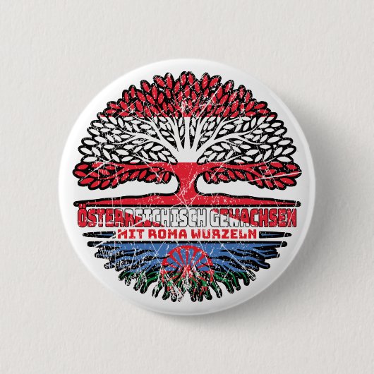 Badge Rond 5 Cm Rom Romani Arbre autrichien (Devant)