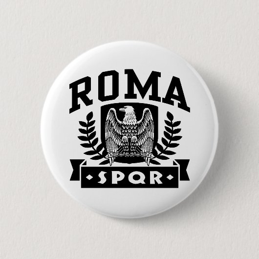 Badge Rond 5 Cm Rom SPQR (Devant)