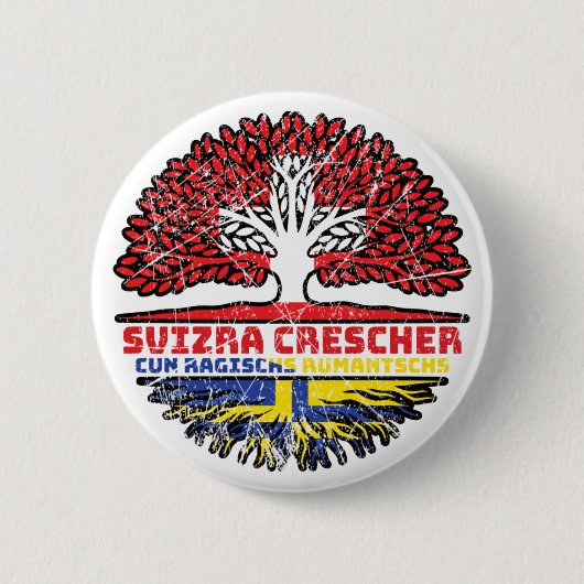 Badge Rond 5 Cm Roman romain Grisons Arbre des Grisons (Devant)