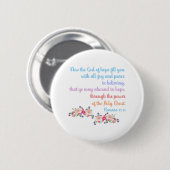 Badge Rond 5 Cm Romans 15 Bible Verse Design (Devant & derrière)