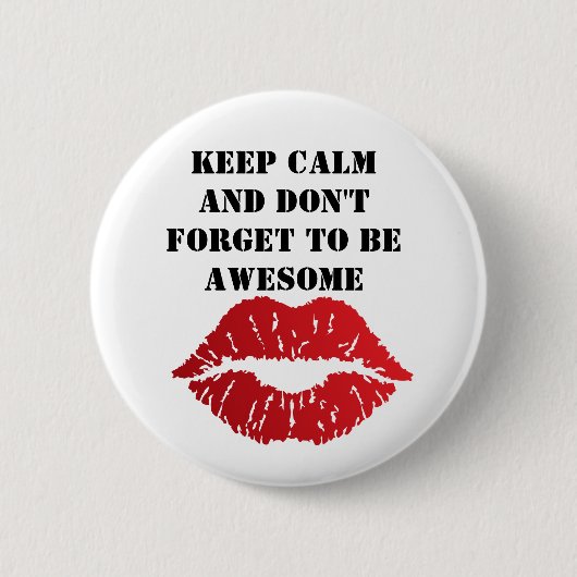 Badge Rond 5 Cm Romantic chic luxe red lips (Devant)