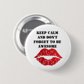 Badge Rond 5 Cm Romantic chic luxe red lips (Devant & derrière)