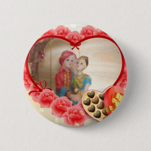 Badge Rond 5 Cm Romantique Amour Coeur Art Imprimer