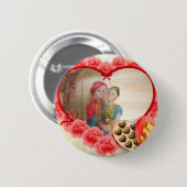 Badge Rond 5 Cm Romantique Amour Coeur Art Imprimer (Devant & derrière)